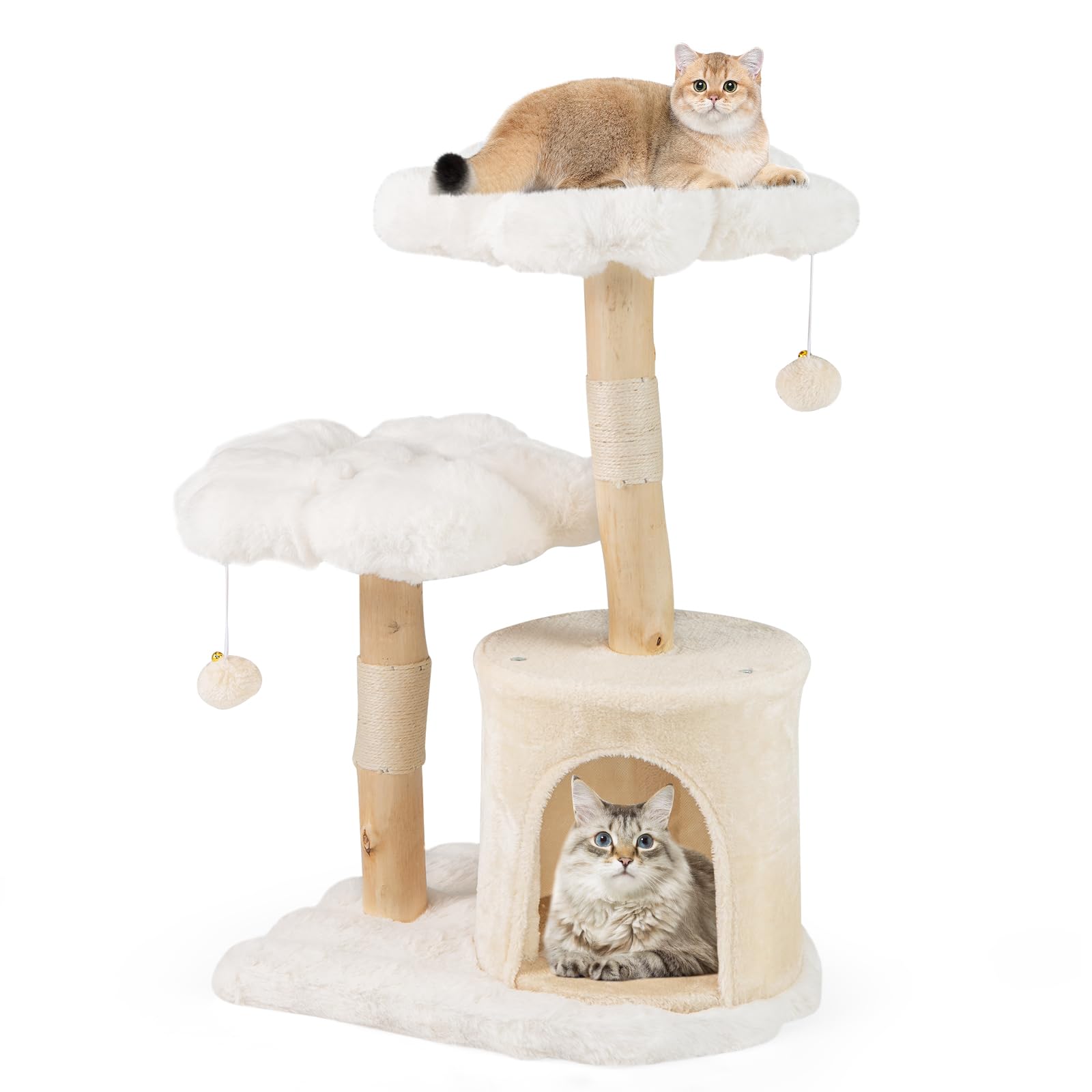 Arbre à chat Tangkula en bois mignon (81 cm)